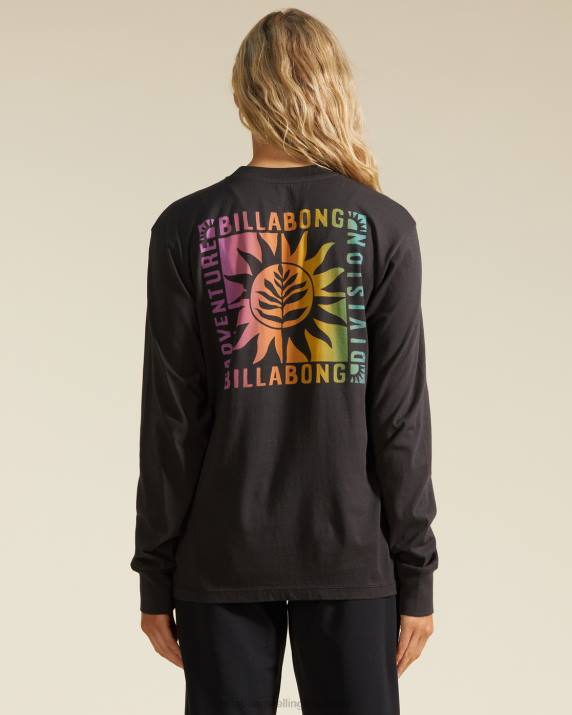 Women Off Black Billabong A/Div Long Sleeve T-Shirt 80P82208