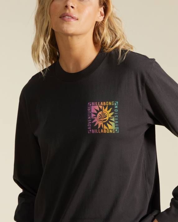 Women Off Black Billabong A/Div Long Sleeve T-Shirt 80P82208