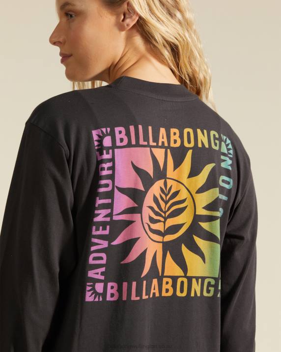 Women Off Black Billabong A/Div Long Sleeve T-Shirt 80P82208