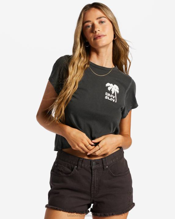 Women Off Black Billabong Grow Slow T-Shirt 80P82062