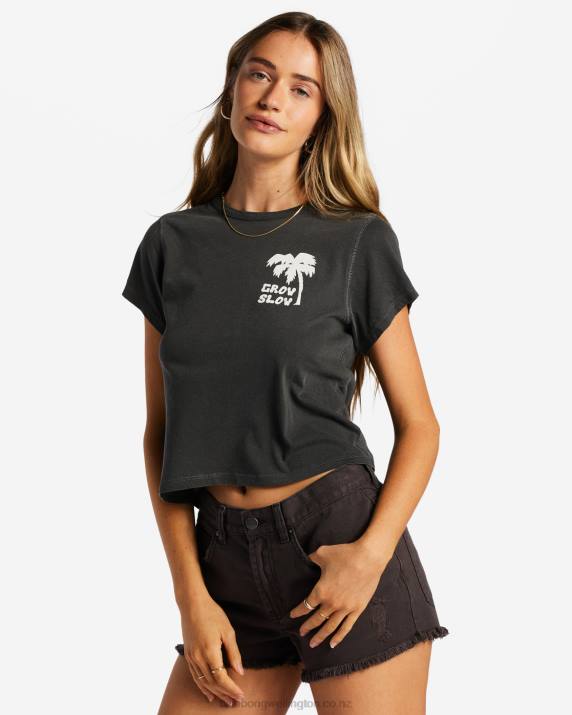 Women Off Black Billabong Grow Slow T-Shirt 80P82062