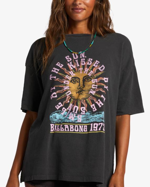 Women Off Black Billabong Kiss Me T-Shirt 80P81910