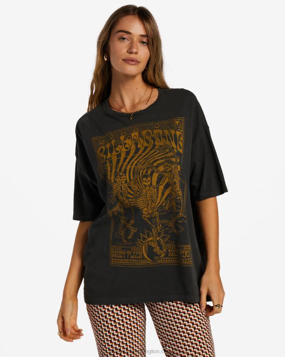 Women Off Black Billabong Right Place Right Time T-Shirt 80P82035