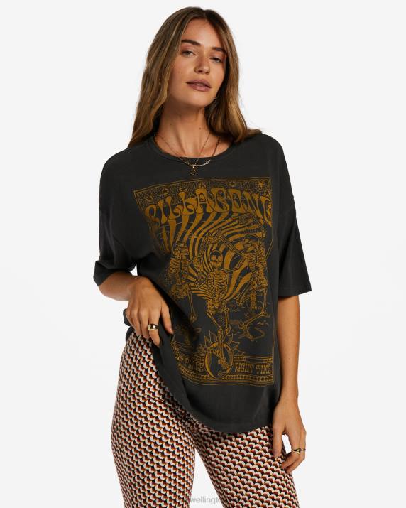 Women Off Black Billabong Right Place Right Time T-Shirt 80P82035