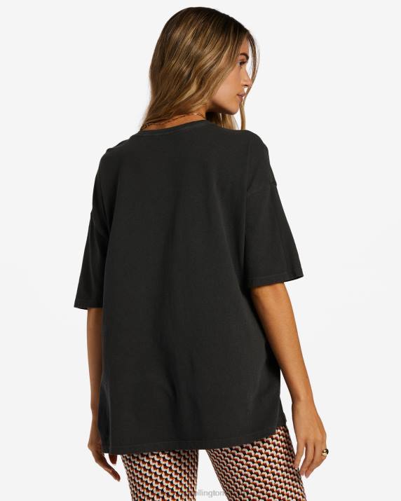 Women Off Black Billabong Right Place Right Time T-Shirt 80P82035