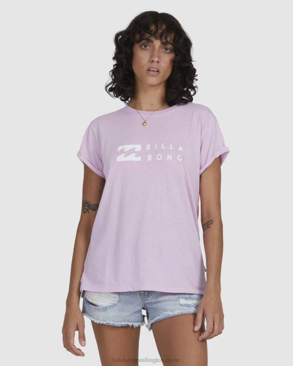 Women Orchid Billabong One Wave Burnout T-Shirt 80P82366