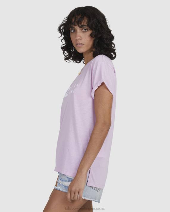 Women Orchid Billabong One Wave Burnout T-Shirt 80P82366