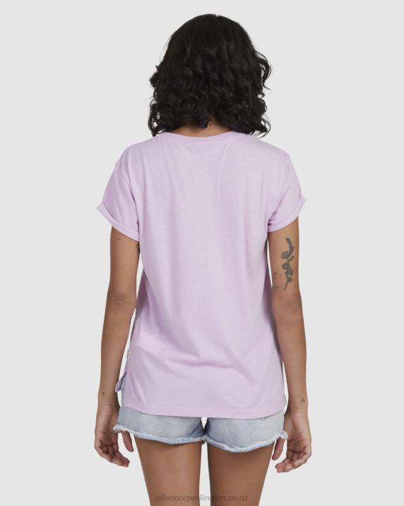 Women Orchid Billabong One Wave Burnout T-Shirt 80P82366