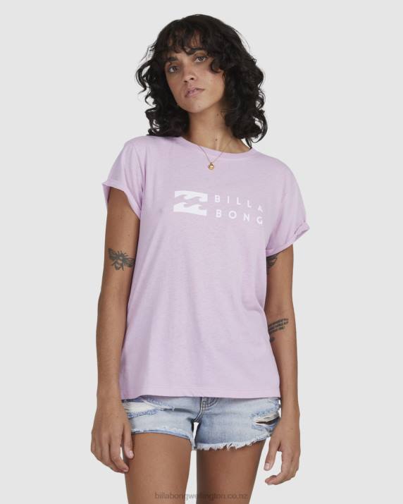 Women Orchid Billabong One Wave Burnout T-Shirt 80P82366