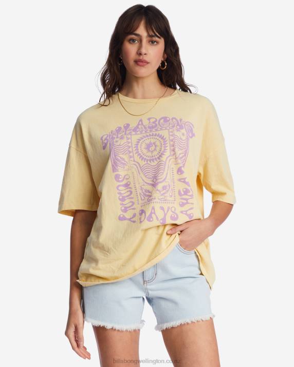 Women Peach Punch Billabong Future Is Bright Oversized T-Shirt 80P82113