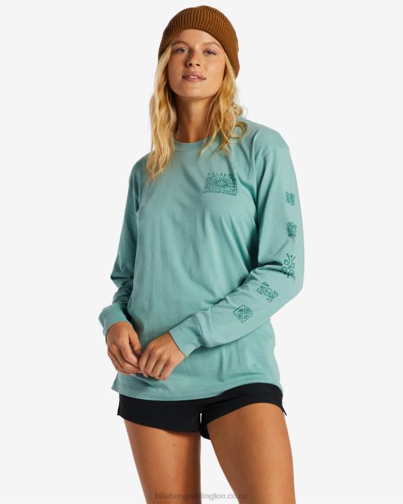Women Pine Billabong A/Div Long Sleeve T-Shirt 80P82031