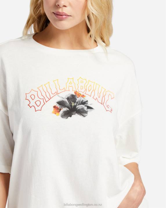Women Salt Crystal Billabong Kamea Lava Arch Oversized T-Shirt 80P82132