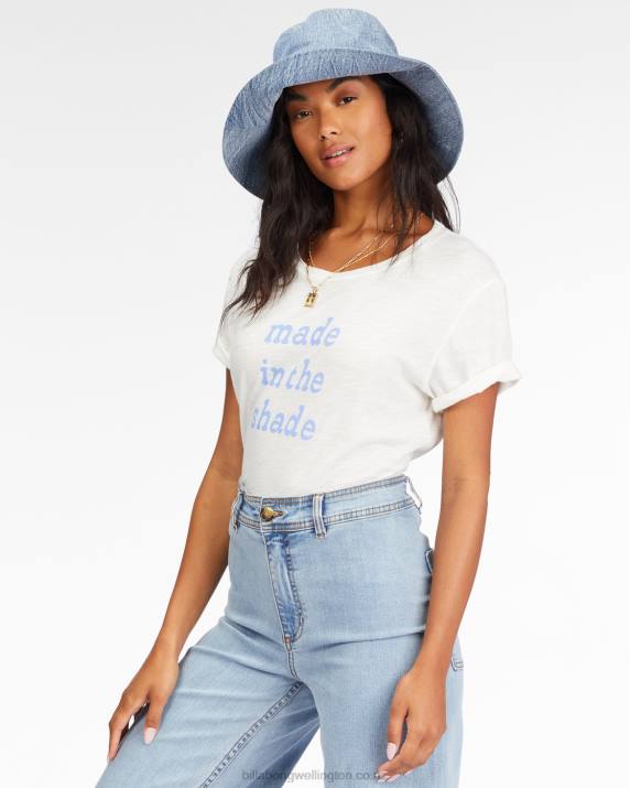 Women Salt Crystal Billabong Made In The Shade Boyfriend T-Shirt 80P82265