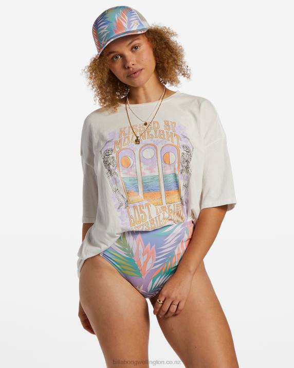 Women Salt Crystal Billabong Moonlight Kiss T-Shirt 80P82080