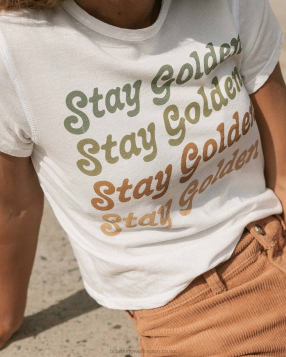 Women Salt Crystal Billabong Stay Golden T-Shirt 80P81782