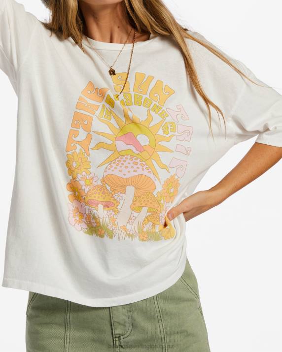 Women Salt Crystal Billabong Take A Sun Trip T-Shirt 80P82064