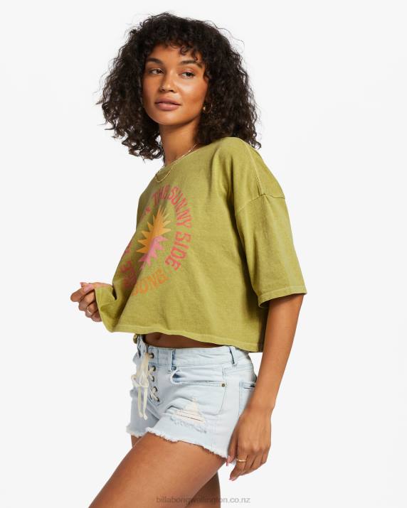 Women Seaweed Billabong TRUE Cropped T-Shirt 80P81886