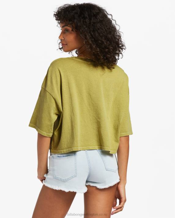 Women Seaweed Billabong TRUE Cropped T-Shirt 80P81886
