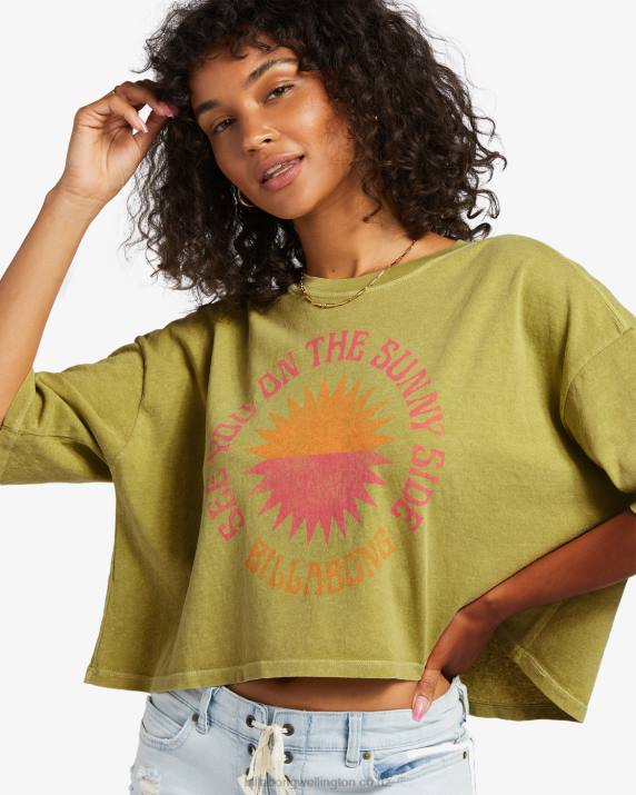 Women Seaweed Billabong TRUE Cropped T-Shirt 80P81886