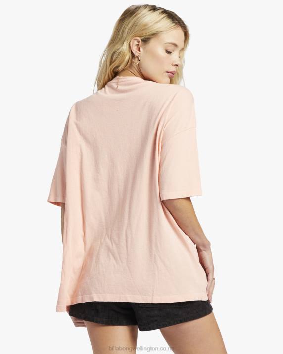 Women Soft N Peachy Billabong Look Up Oversized T-Shirt 80P81860