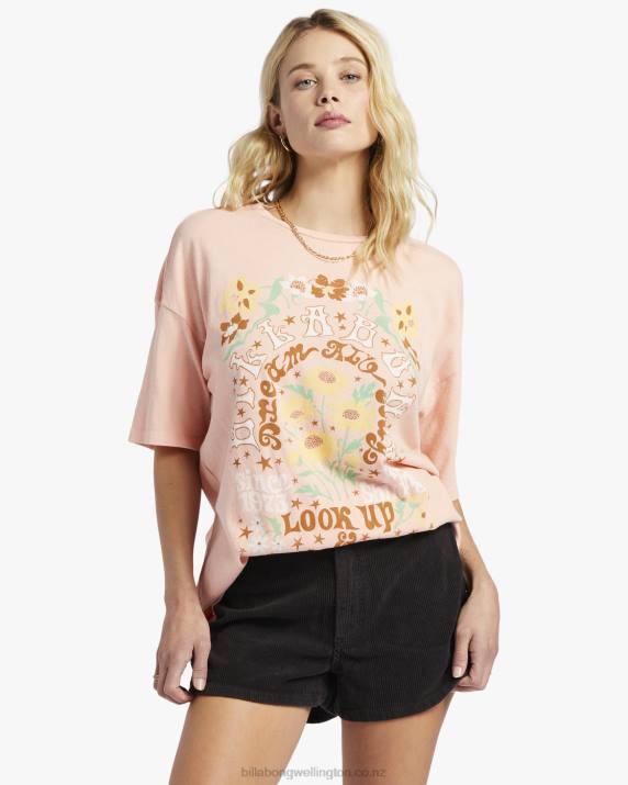 Women Soft N Peachy Billabong Look Up Oversized T-Shirt 80P81860