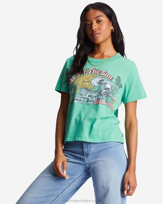 Women Sweet Grass Billabong Choppy Waters T-Shirt 80P81936