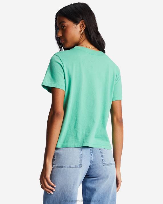 Women Sweet Grass Billabong Choppy Waters T-Shirt 80P81936