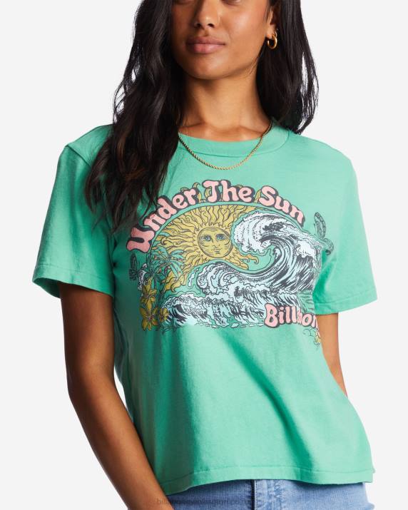 Women Sweet Grass Billabong Choppy Waters T-Shirt 80P81936