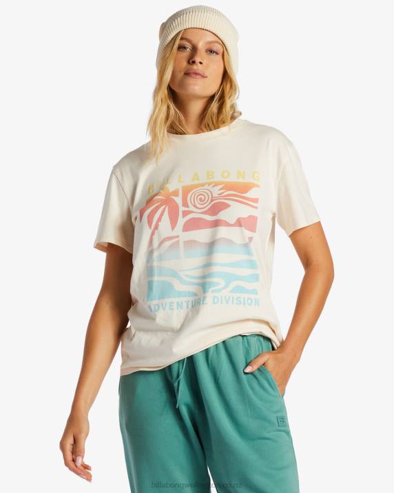 Women White Cap Billabong A/Div T-Shirt 80P82055