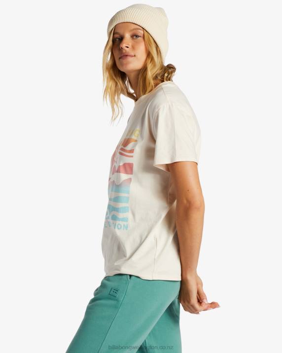 Women White Cap Billabong A/Div T-Shirt 80P82055