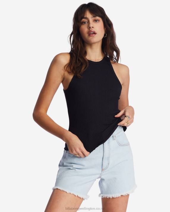 Women Black Pebble Billabong Tomboy Tank Top 80P82143
