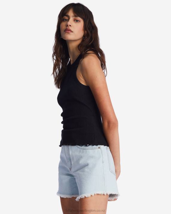 Women Black Pebble Billabong Tomboy Tank Top 80P82143