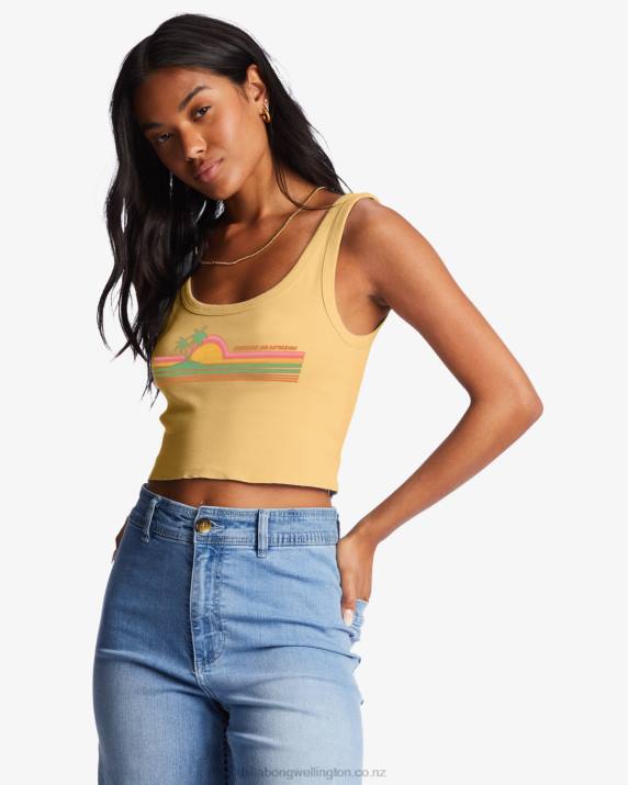 Women Fresh Squeezed Billabong Sunbeams Cropped Tank Top 80P82002