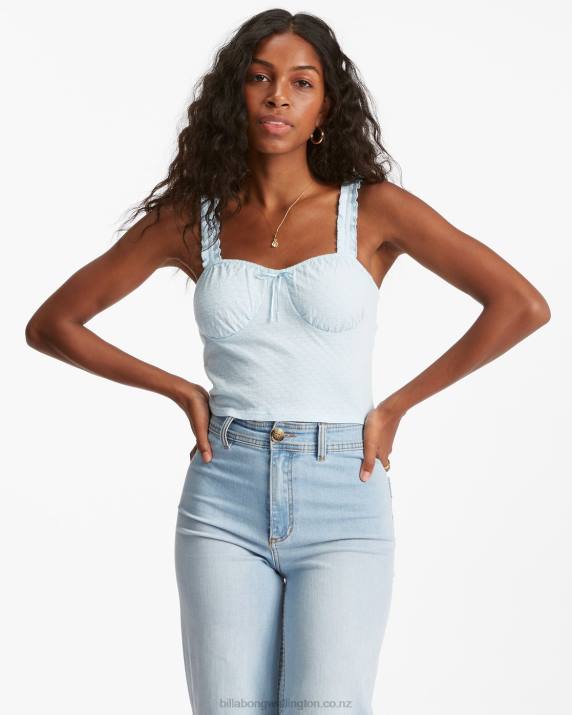 Women Morning Sky Billabong Sweet Summer Knit Tank Top 80P82246