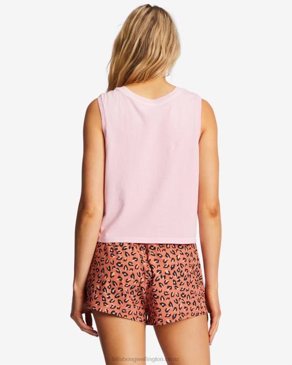Women Pink Trails Billabong A/Div Tank Top 80P82103