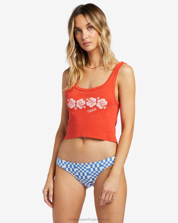 Women Red Aloha Billabong Mahalo Friend Tank Top 80P81915