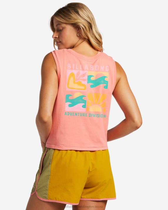 Women Sweet Coral Billabong A/Div Tank Top 80P81774