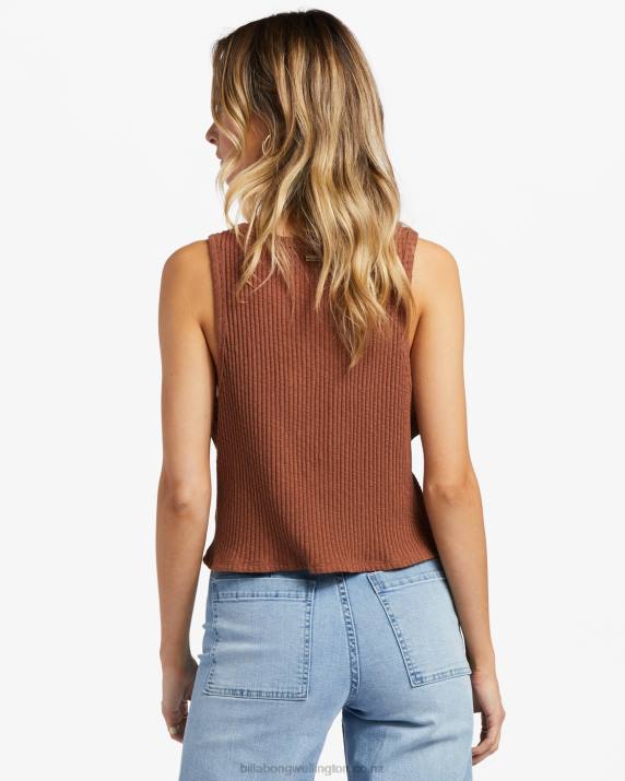 Women Toasted Coconut Billabong Keep Going Tank Top 80P81916