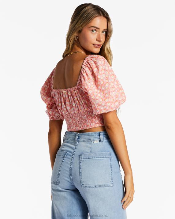Women Flamingo Billabong Only You Crop Top 80P82050