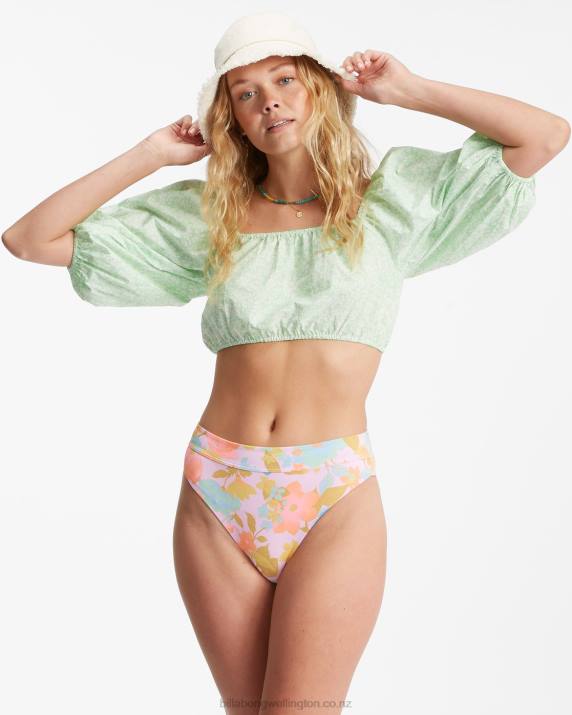 Women Honey Dew Billabong Tropic Sun Crop Top 80P82354