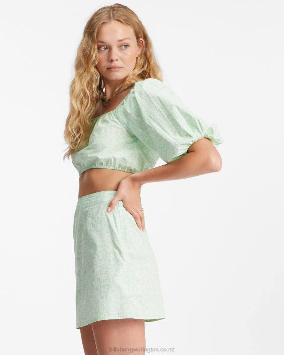 Women Honey Dew Billabong Tropic Sun Crop Top 80P82354