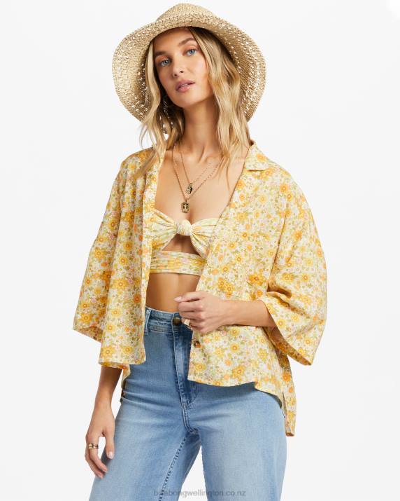 Women Multi Billabong All Good Button-Down Top 80P81846