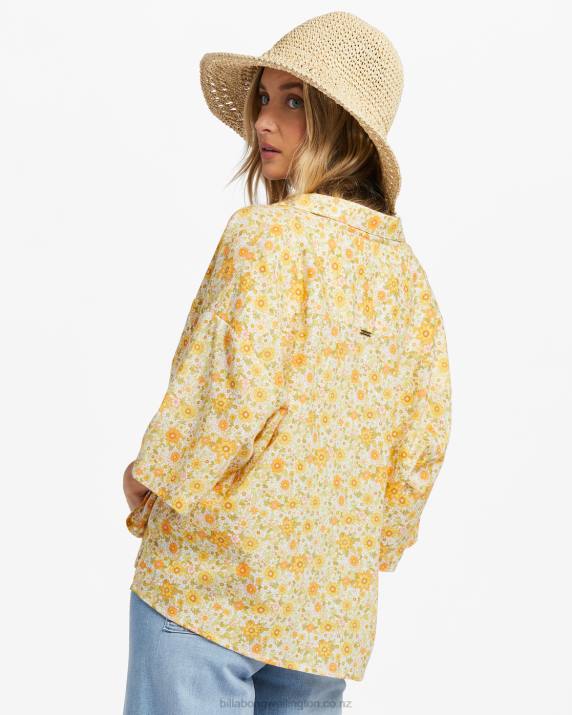 Women Multi Billabong All Good Button-Down Top 80P81846