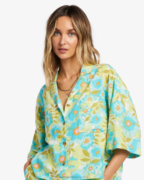 Women Ocean Eyes Billabong All Good Button-Down Top 80P81802
