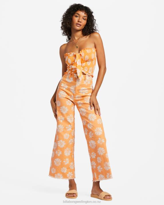 Women Orange Peel Billabong So Extra Crop Top 80P81920