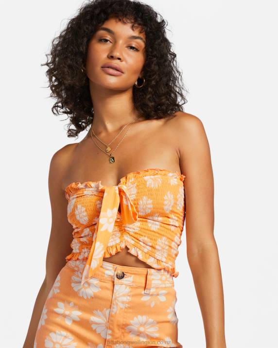 Women Orange Peel Billabong So Extra Crop Top 80P81920