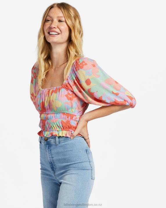 Women Peach Pie Billabong Keep Dreaming Crop Top 80P81861