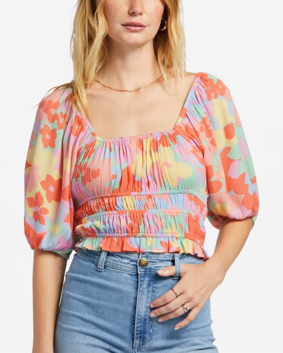 Women Peach Pie Billabong Keep Dreaming Crop Top 80P81861