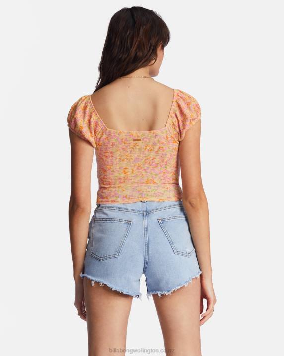 Women Peach Punch Billabong Pretty Sweet Crop Top 80P82168