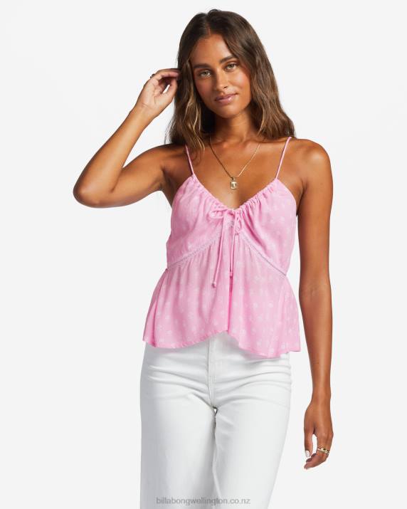 Women Pink Trails Billabong Just For You Cami Top 80P81891